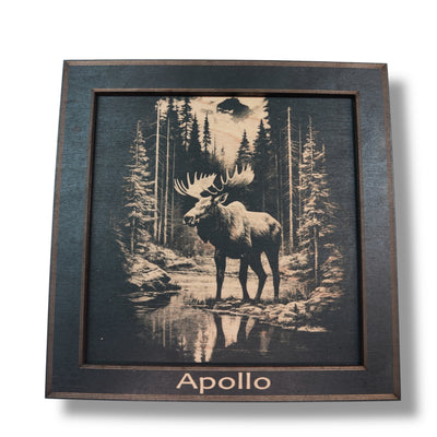 Framed Art - PERSONALIZED - CUSTOM - Moose