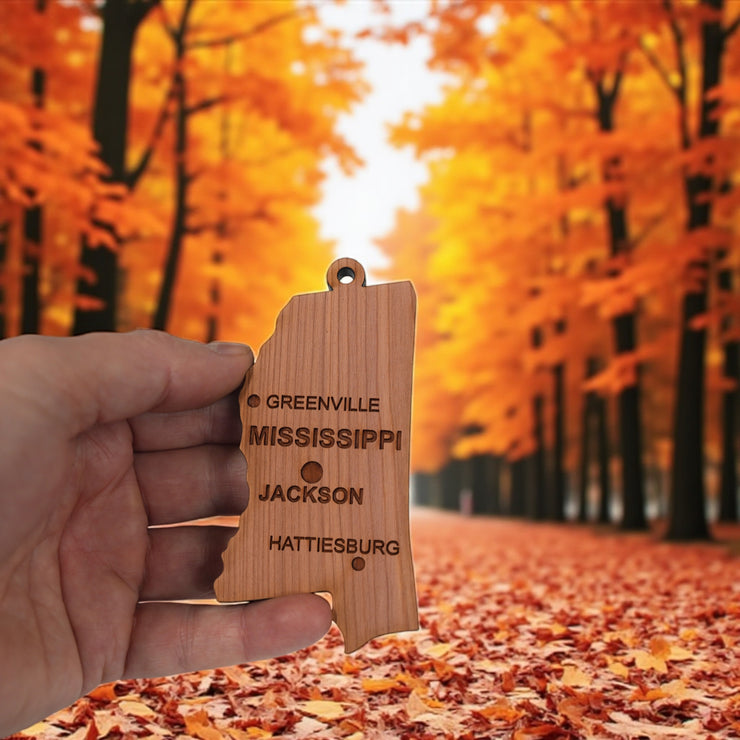Ornament - CUSTOM - Mississippi State with Cities