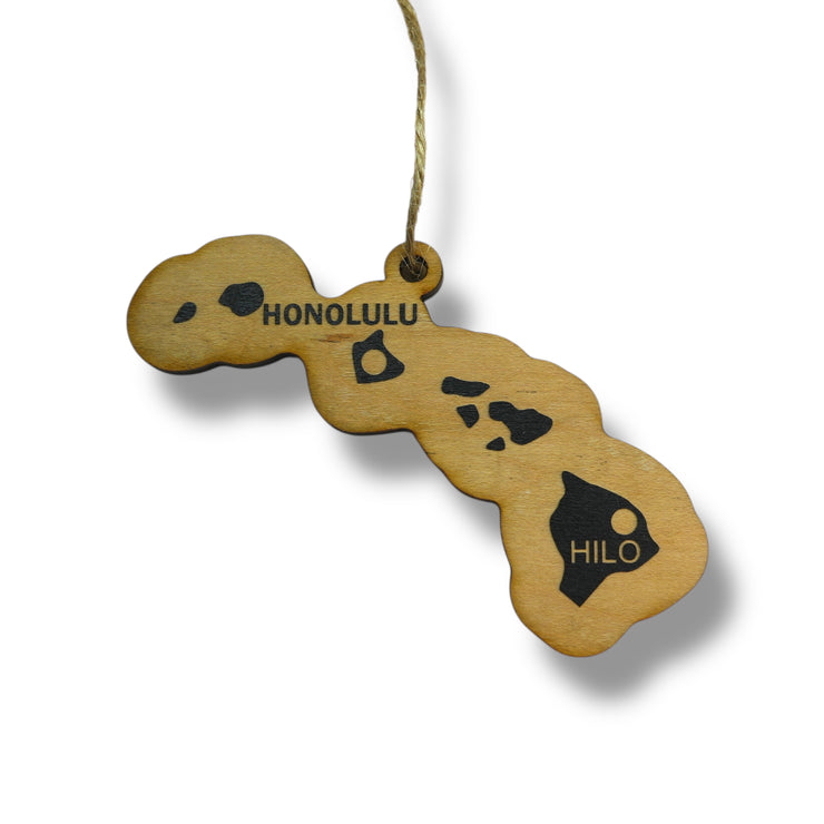 Ornament - CUSTOM - Hawaii State with Cities