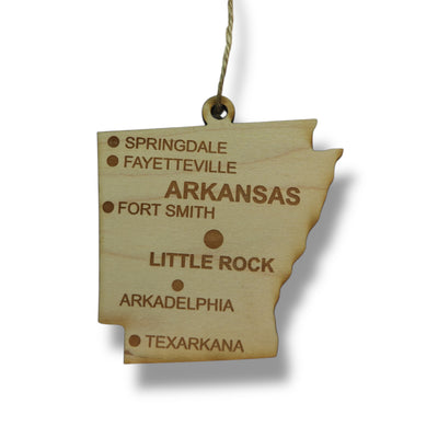 Ornament - CUSTOM - Arkansas State with Cities
