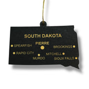 Ornament - CUSTOM - South Dakota State with Cities
