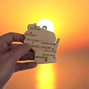 Ornament - CUSTOM - Wisconsin State with Cities