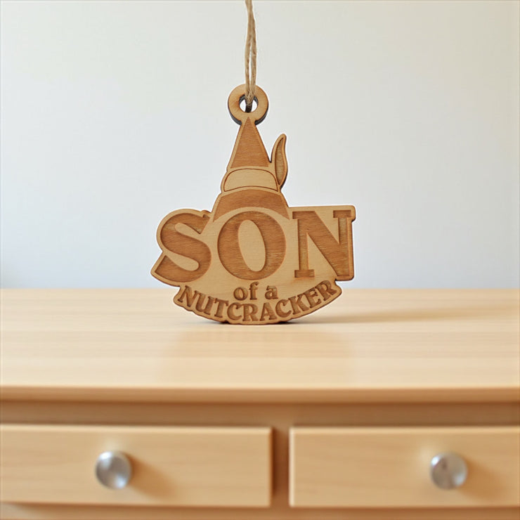 Ornament - Son of a Nutcracker - Raw Wood 3x3in