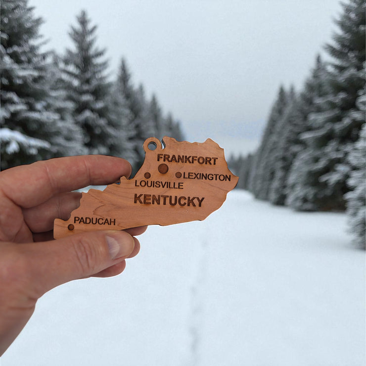 Ornament - CUSTOM - Kentucky State with Cities