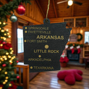 Ornament - CUSTOM - Arkansas State with Cities