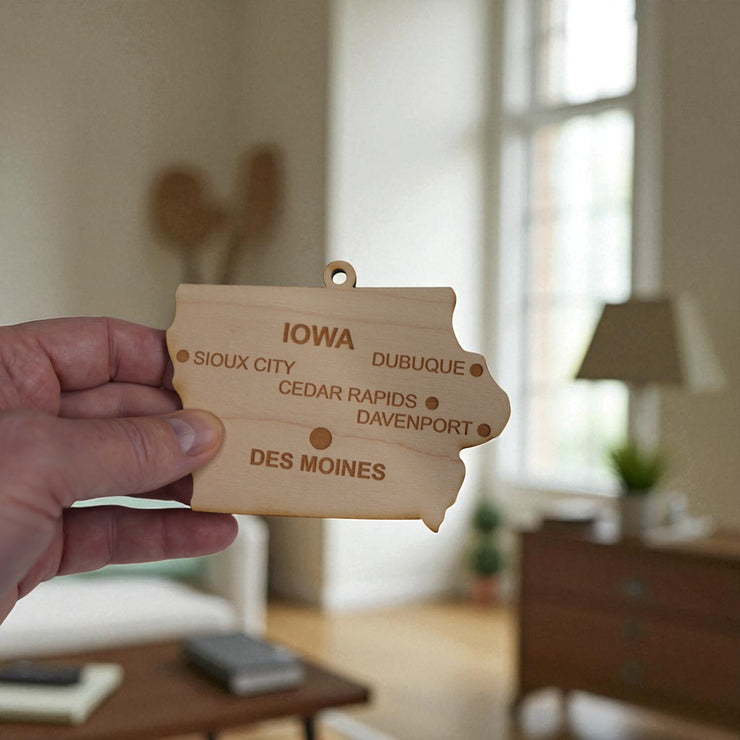 Ornament - CUSTOM - Iowa State with Cities