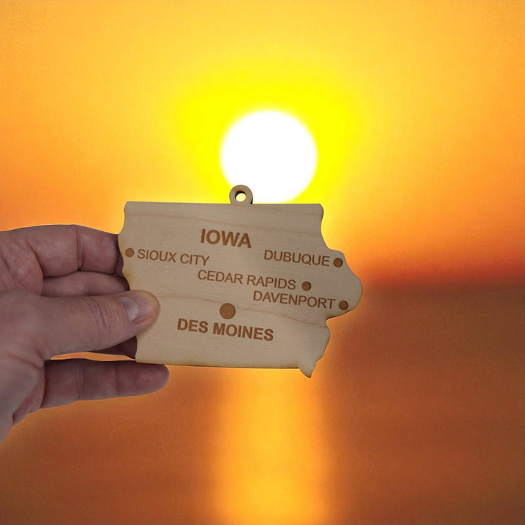 Ornament - CUSTOM - Iowa State with Cities