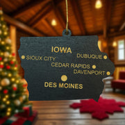 Ornament - CUSTOM - Iowa State with Cities