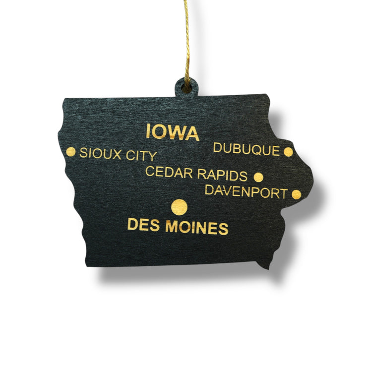 Ornament - CUSTOM - Iowa State with Cities