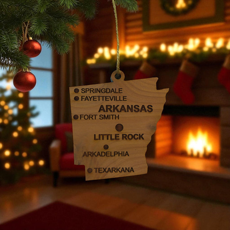 Ornament - CUSTOM - Arizona State with Cities