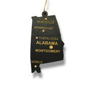Ornament - CUSTOM - Alabama State with Cities
