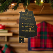 Ornament - CUSTOM - Alabama State with Cities