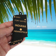 Ornament - CUSTOM - Indiana State with Cities