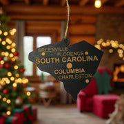 Ornament - CUSTOM - South Carolina State with Cities