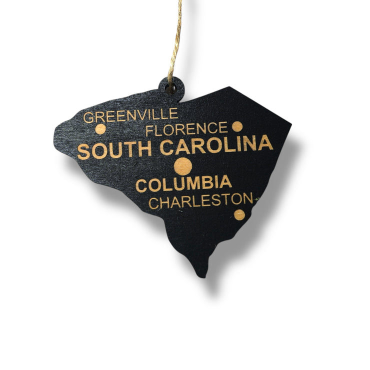 Ornament - CUSTOM - South Carolina State with Cities