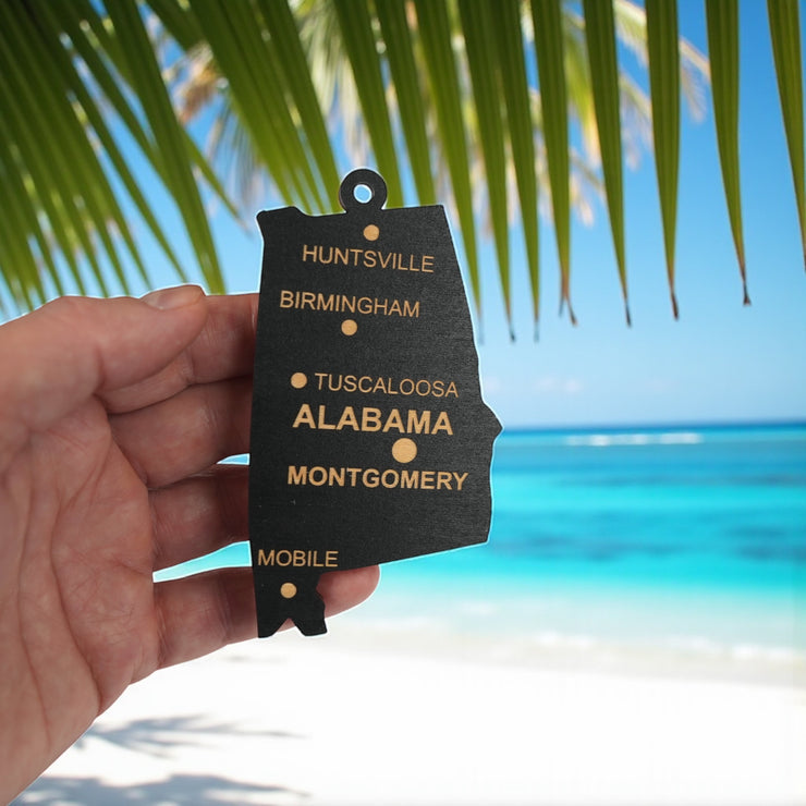 Ornament - CUSTOM - Alabama State with Cities