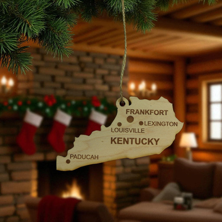 Ornament - CUSTOM - Kentucky State with Cities