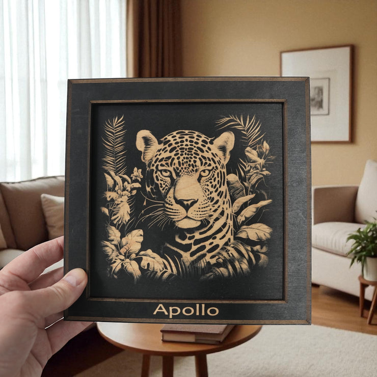 Framed Art - PERSONALIZED - CUSTOM - Leopard