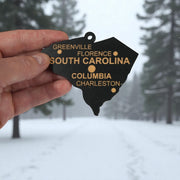 Ornament - CUSTOM - South Carolina State with Cities