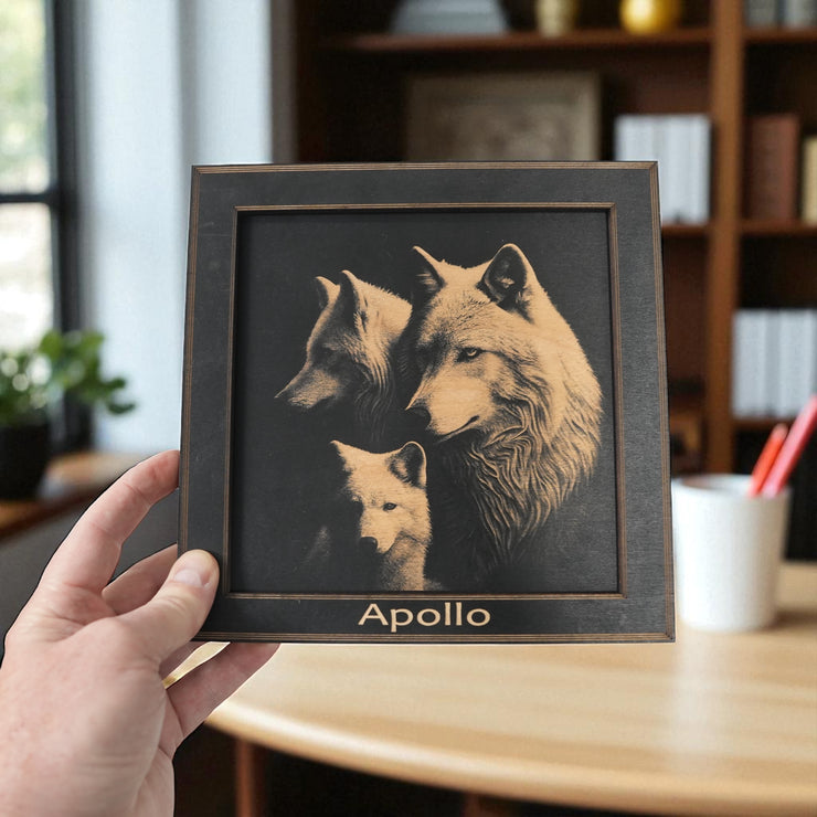 Framed Art - PERSONALIZED - CUSTOM - Wolf Family