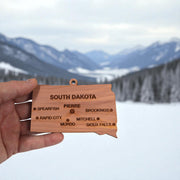 Ornament - CUSTOM - South Dakota State with Cities