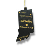 Ornament - CUSTOM - Indiana State with Cities