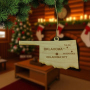 Ornament - CUSTOM - Oklahoma State with Cities