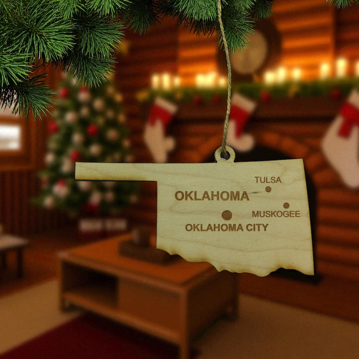 Ornament - CUSTOM - Oklahoma State with Cities