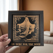 Framed Art - CUSTOM - Im Here for the Boos - Halloween
