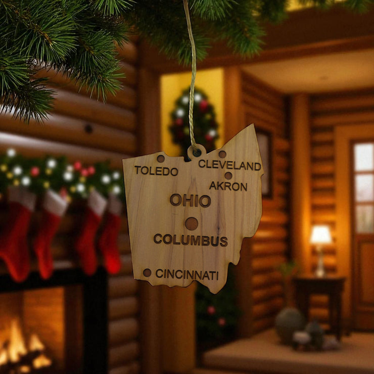 Ornament - CUSTOM - Ohio State with Cities