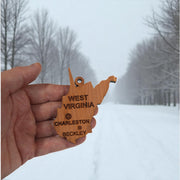 Ornament - CUSTOM - West Virginia State with Cities