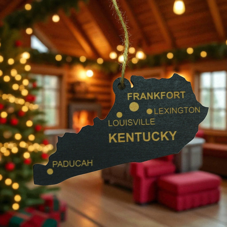 Ornament - CUSTOM - Kentucky State with Cities