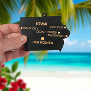 Ornament - CUSTOM - Iowa State with Cities