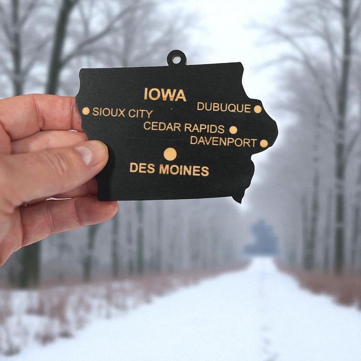Ornament - CUSTOM - Iowa State with Cities