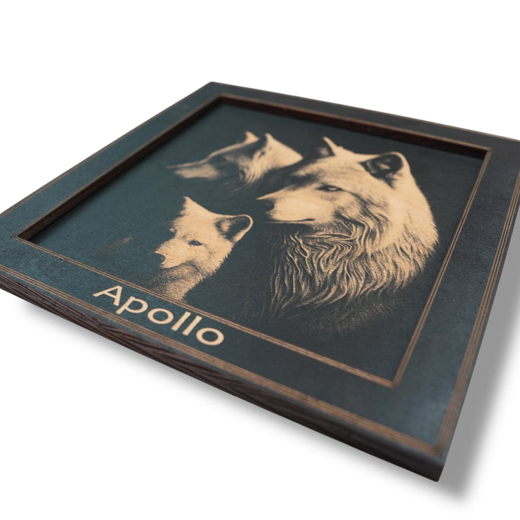Framed Art - PERSONALIZED - CUSTOM - Wolf Family