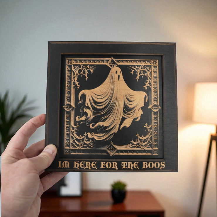 Framed Art - CUSTOM - Im Here for the Boos - Halloween