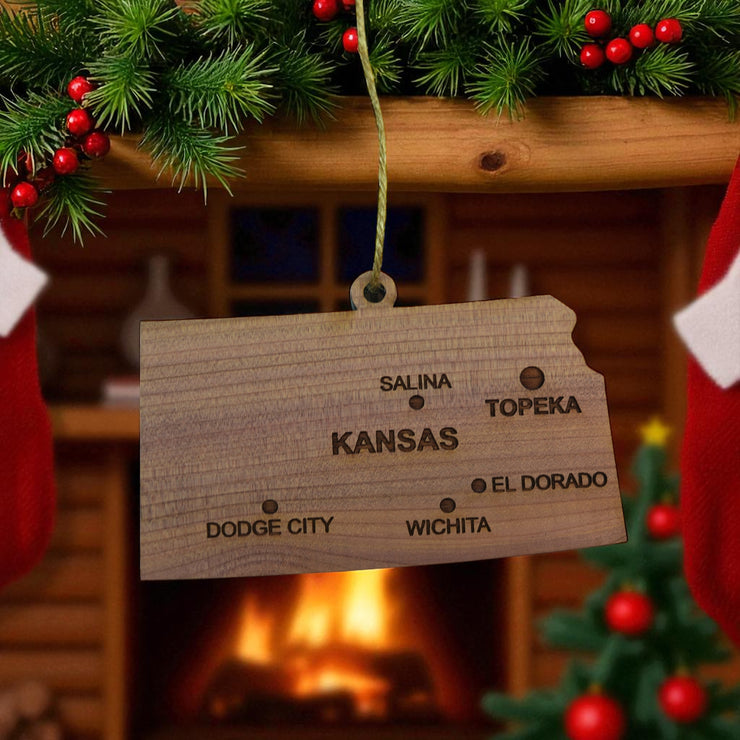 Ornament - CUSTOM - Kansas State with Cities