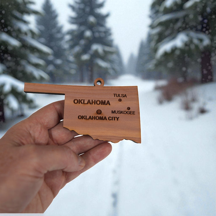 Ornament - CUSTOM - Oklahoma State with Cities
