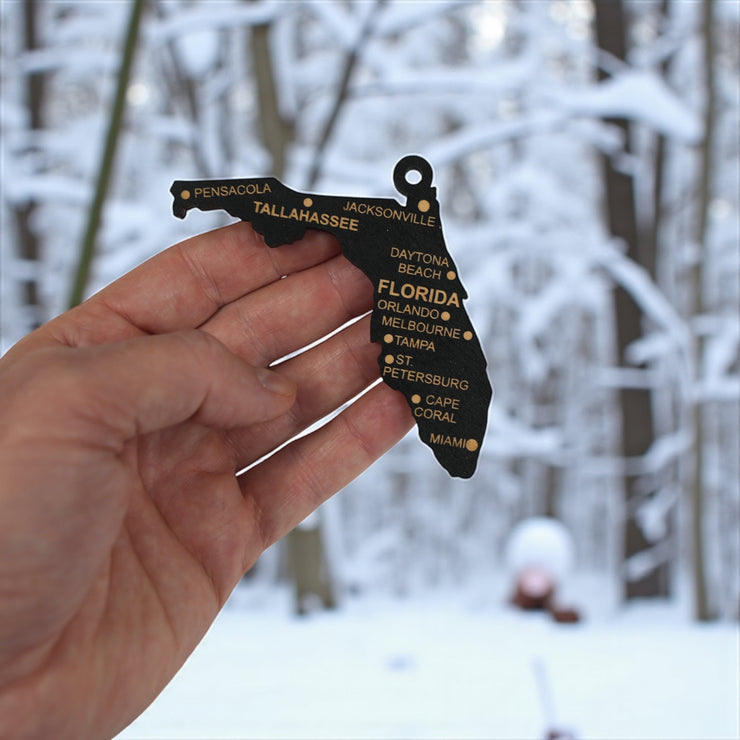 Ornament - CUSTOM - Florida State with Cities