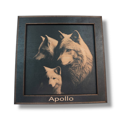 Framed Art - PERSONALIZED - CUSTOM - Wolf Family