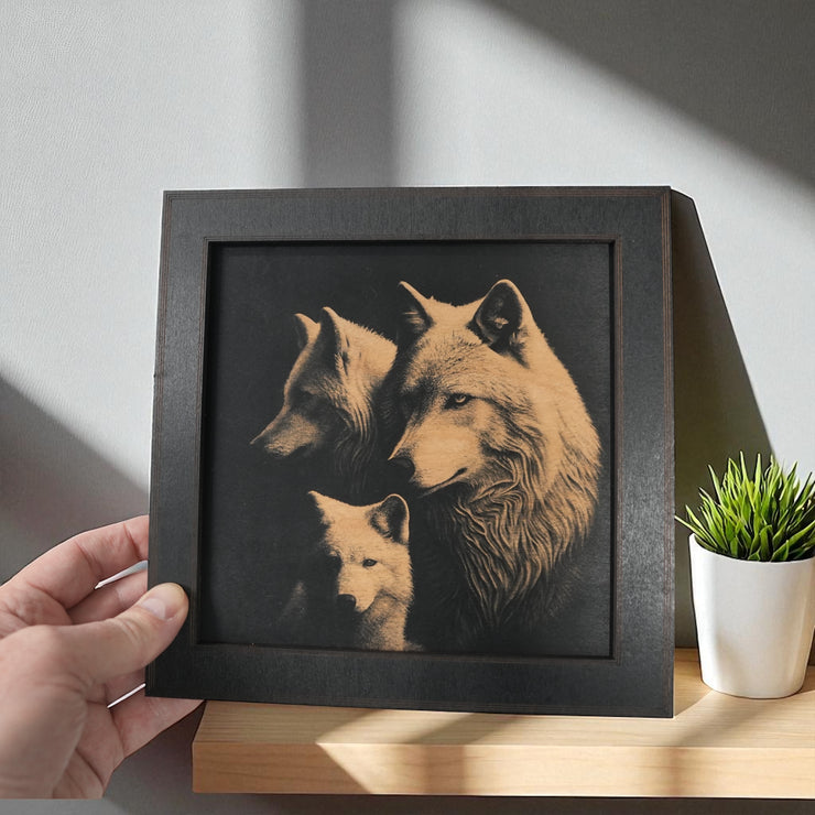 Framed Art - CUSTOM - Wolf Family