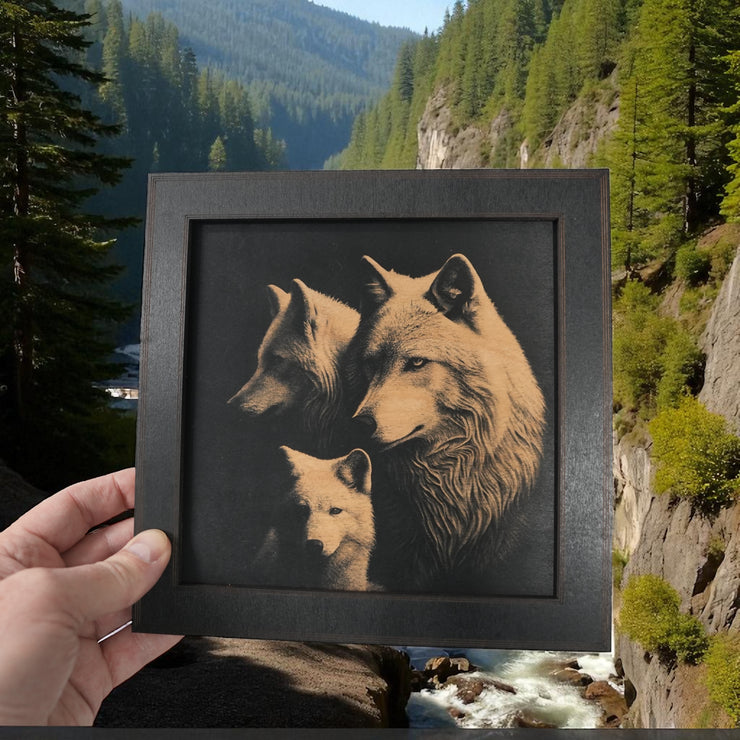 Framed Art - CUSTOM - Wolf Family