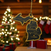 Ornament - CUSTOM - Michigan State with Cities