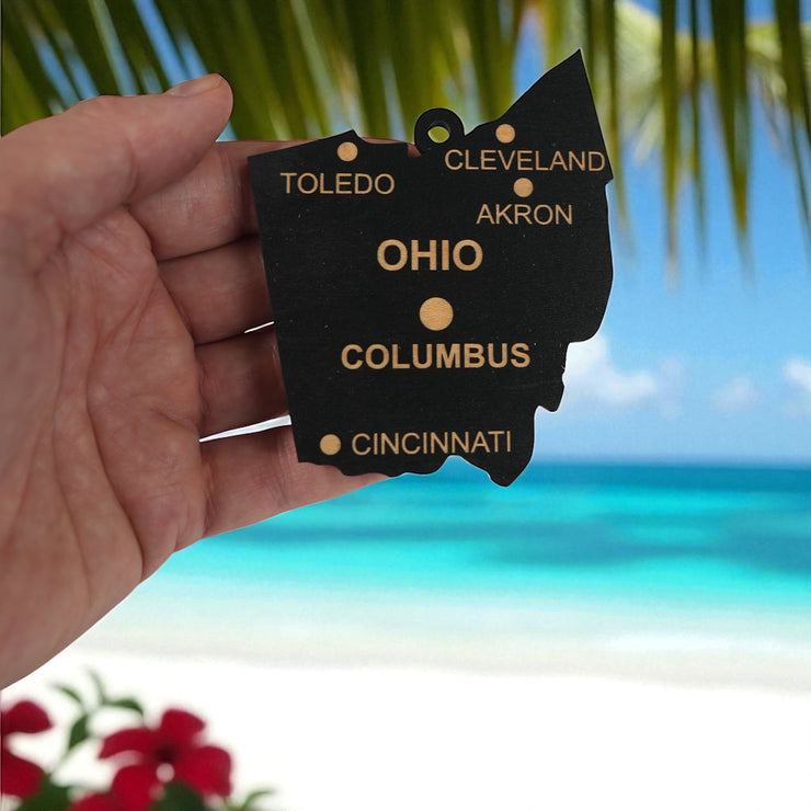 Ornament - CUSTOM - Ohio State with Cities