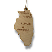 Ornament - CUSTOM - Illinois State with Cities