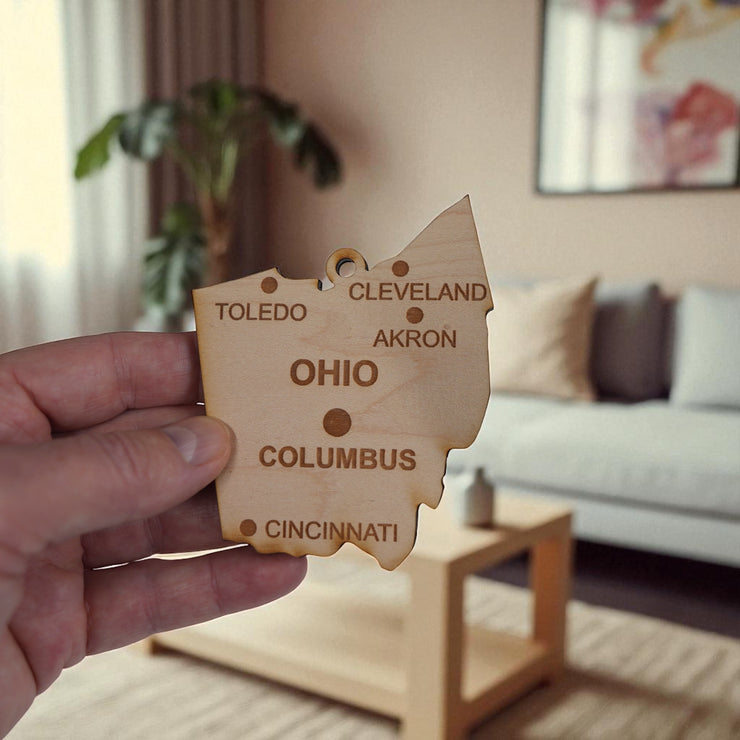 Ornament - CUSTOM - Ohio State with Cities