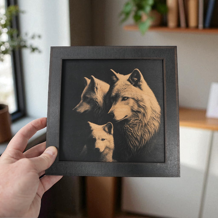 Framed Art - CUSTOM - Wolf Family
