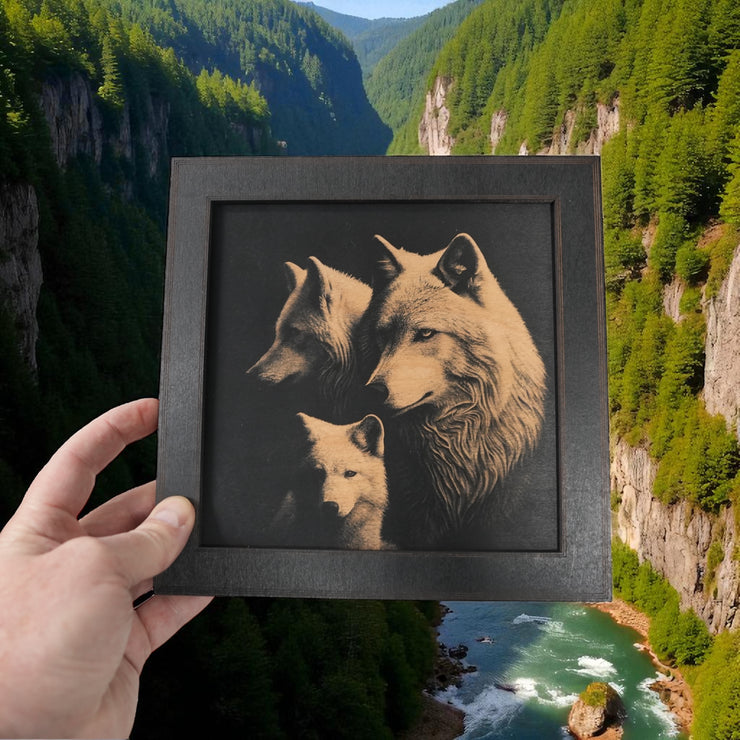Framed Art - CUSTOM - Wolf Family