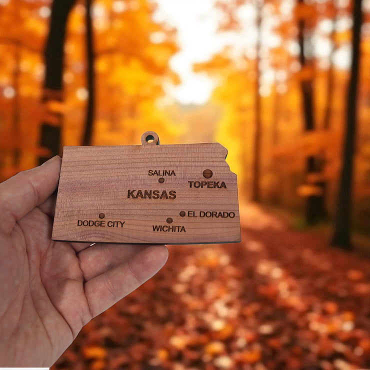 Ornament - CUSTOM - Kansas State with Cities