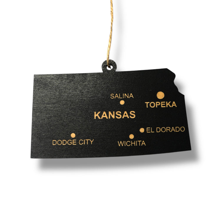 Ornament - CUSTOM - Kansas State with Cities